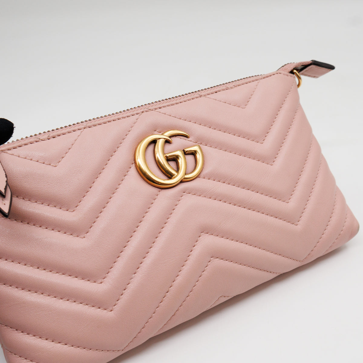 GG Marmont Chain Wallet Pink Leather