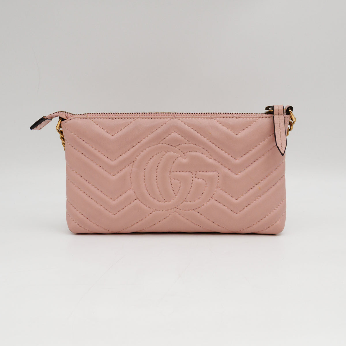 GG Marmont Chain Wallet Pink Leather