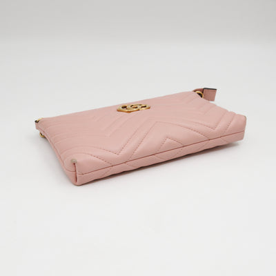 GG Marmont Chain Wallet Pink Leather
