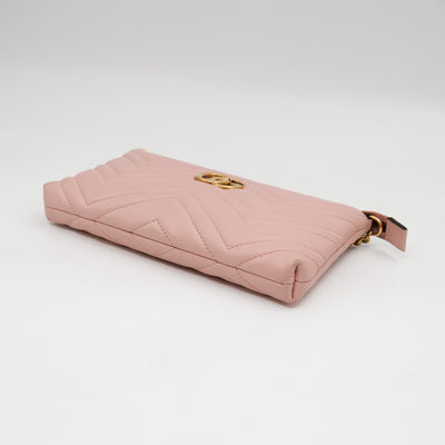 GG Marmont Chain Wallet Pink Leather
