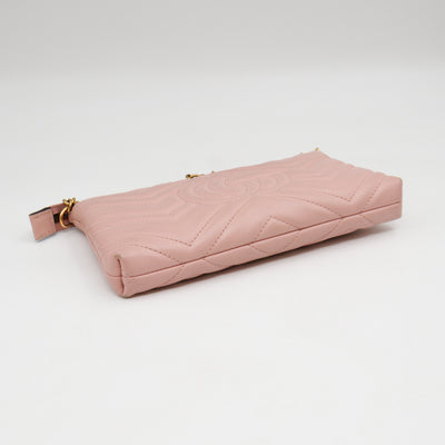 GG Marmont Chain Wallet Pink Leather