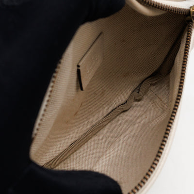 Web Logo Belt Bag White Leather