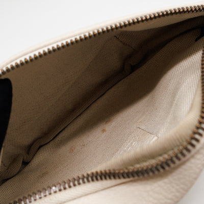 Web Logo Belt Bag White Leather