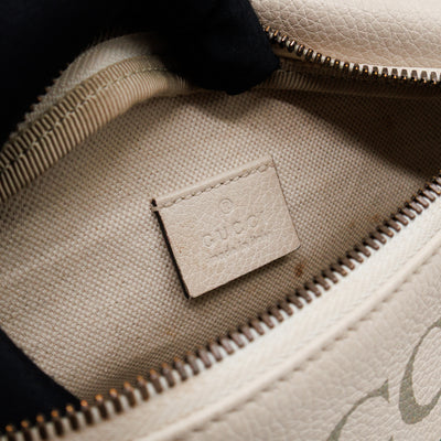 Web Logo Belt Bag White Leather