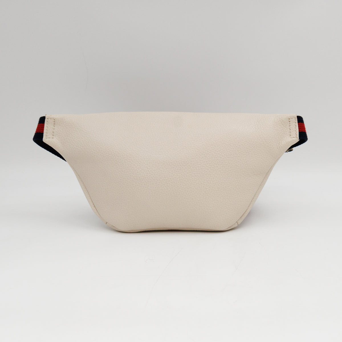 Web Logo Belt Bag White Leather