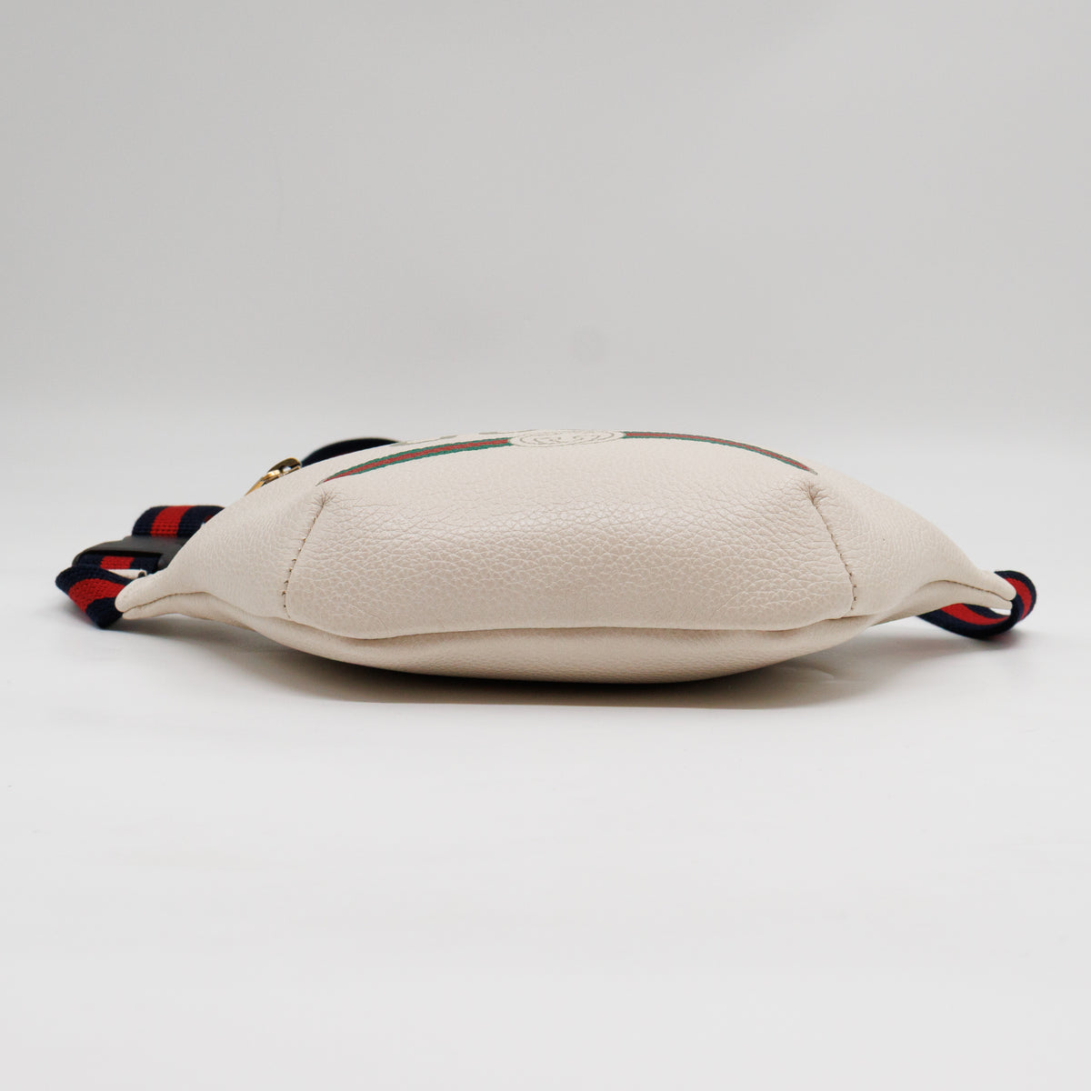 Web Logo Belt Bag White Leather