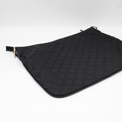 Large GG Canvas Messenger Bag Black