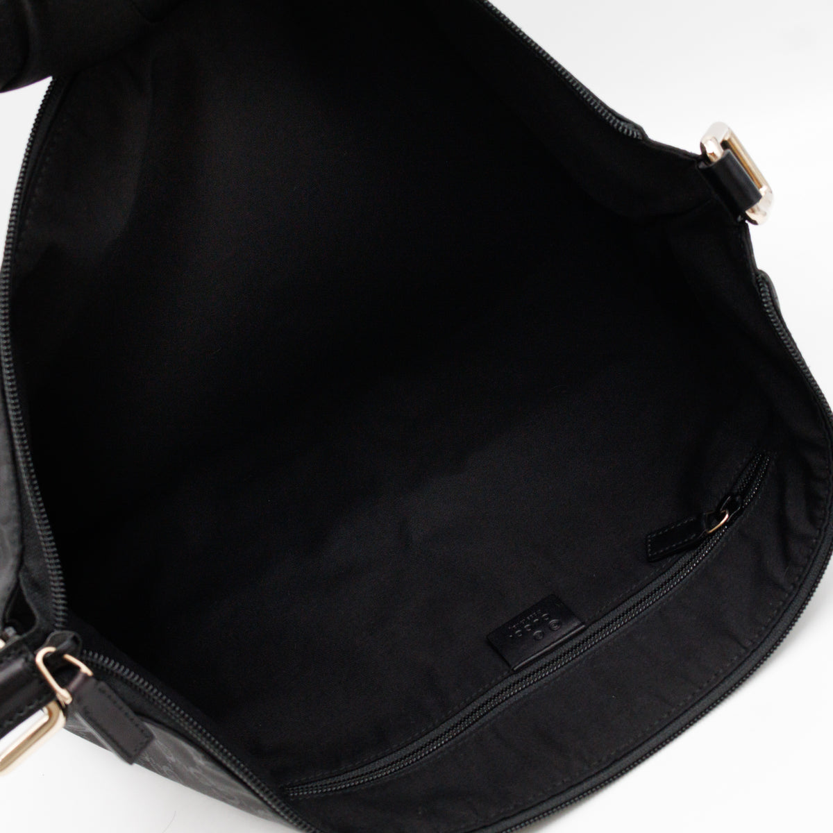 Large GG Canvas Messenger Bag Black