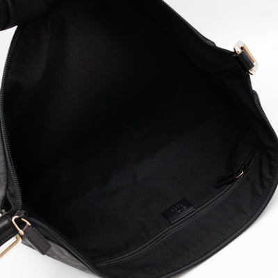 Large GG Canvas Messenger Bag Black