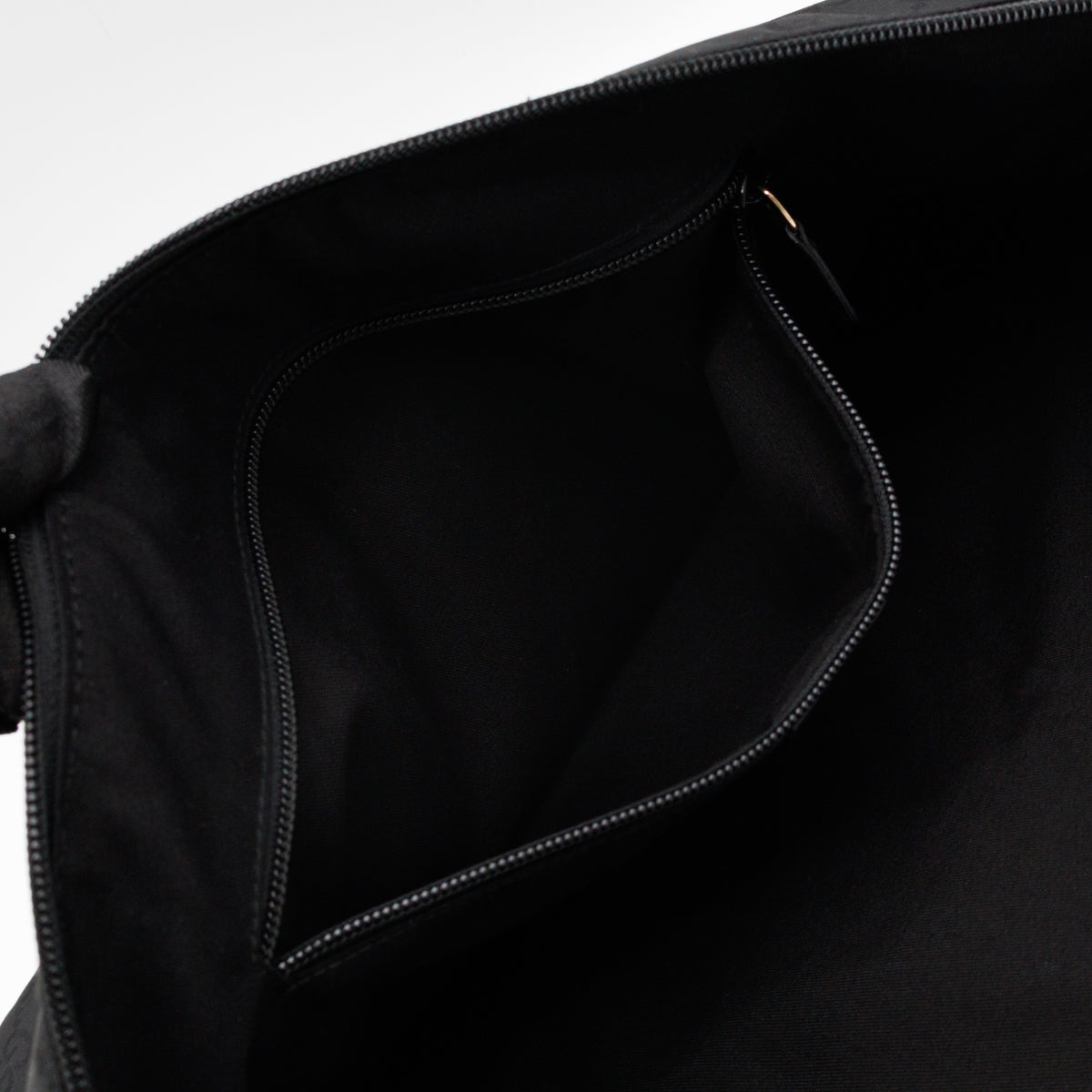 Large GG Canvas Messenger Bag Black