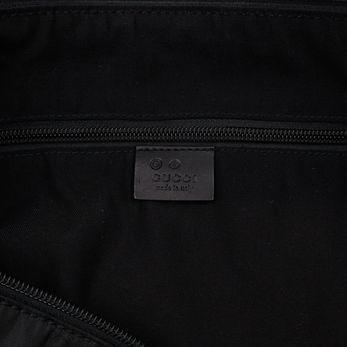 Large GG Canvas Messenger Bag Black