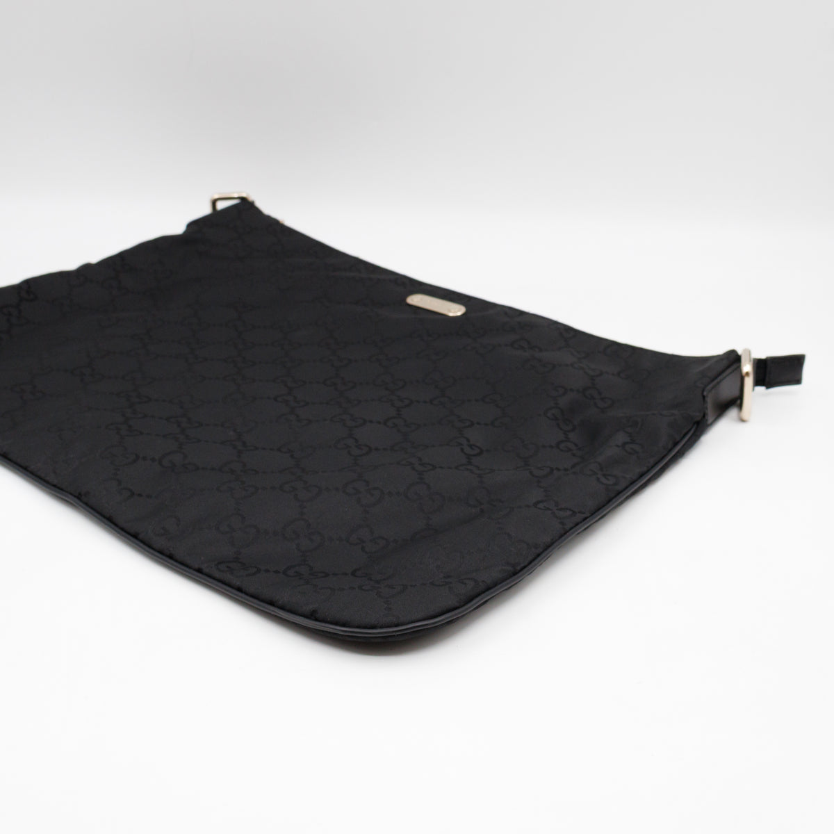 Large GG Canvas Messenger Bag Black