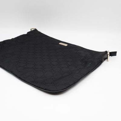Large GG Canvas Messenger Bag Black