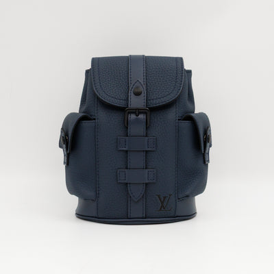 Christopher XS Sling Bag Navy Taurillon Leather