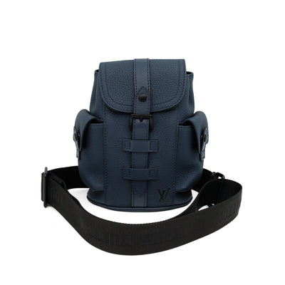 Christopher XS Sling Bag Navy Taurillon Leather