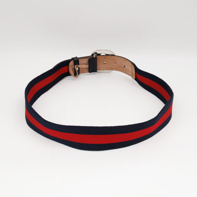 Interlocking G Buckle Fabric Belt 90 cm