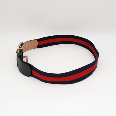 Interlocking G Buckle Fabric Belt 90 cm