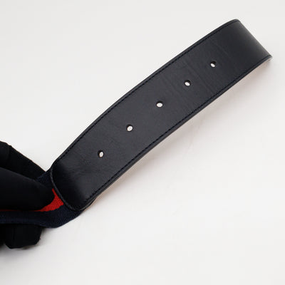 Interlocking G Buckle Fabric Belt 90 cm