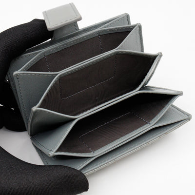 Lady Dior Jasmine Card Holder Grey Patent Leather