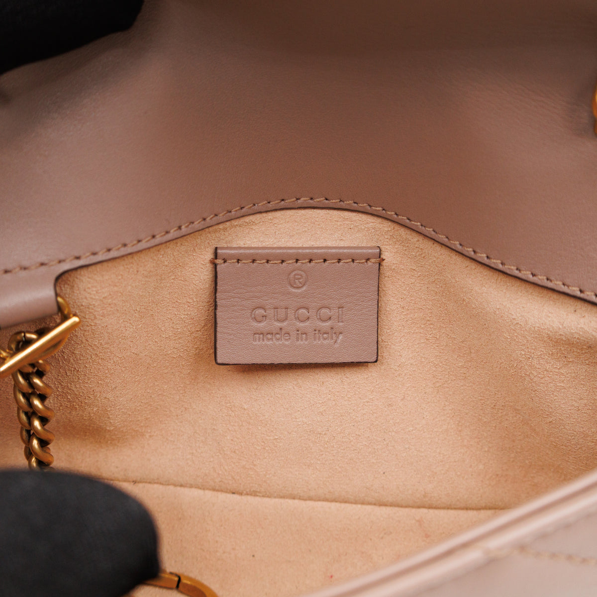 GG Marmont Super Mini Flap Bag Dusty Pink Leather