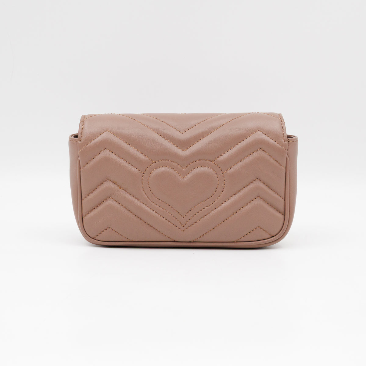 GG Marmont Super Mini Flap Bag Dusty Pink Leather