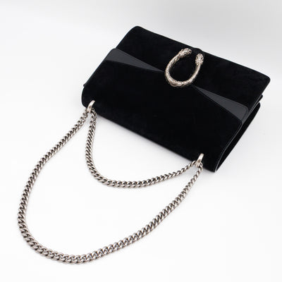 Dionysus Medium Black Suede Leather