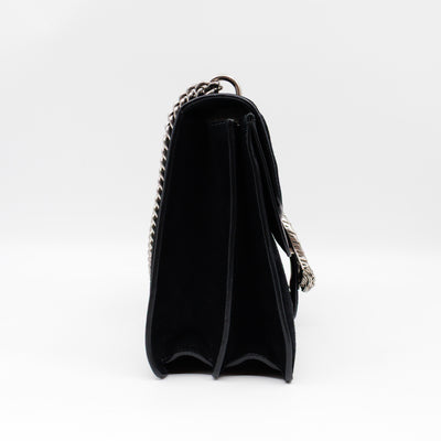 Dionysus Medium Black Suede Leather