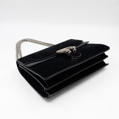 Dionysus Medium Black Suede Leather