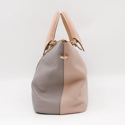 Baylee Medium Two-tone Leather Beige & Grey