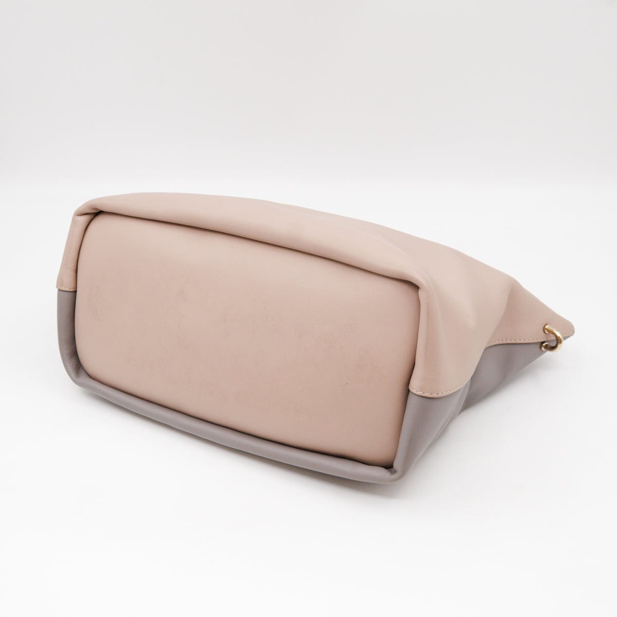 Baylee Medium Two-tone Leather Beige & Grey