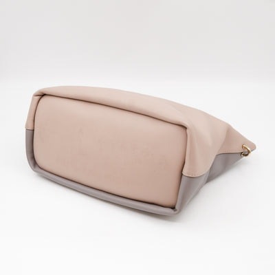 Baylee Medium Two-tone Leather Beige & Grey