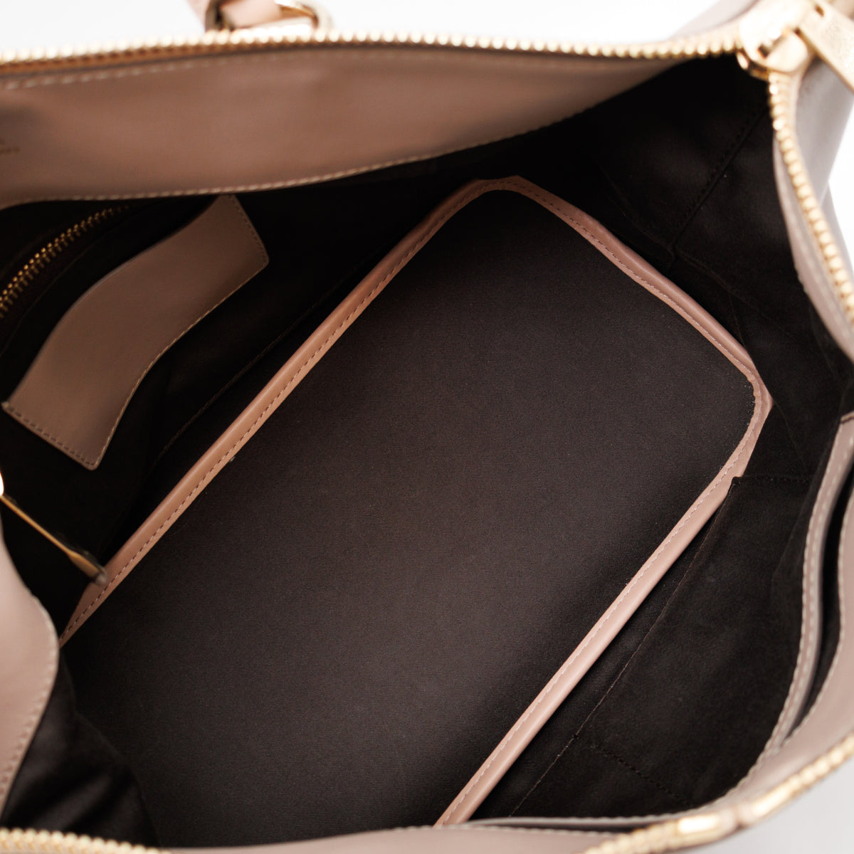 Baylee Medium Two-tone Leather Beige & Grey