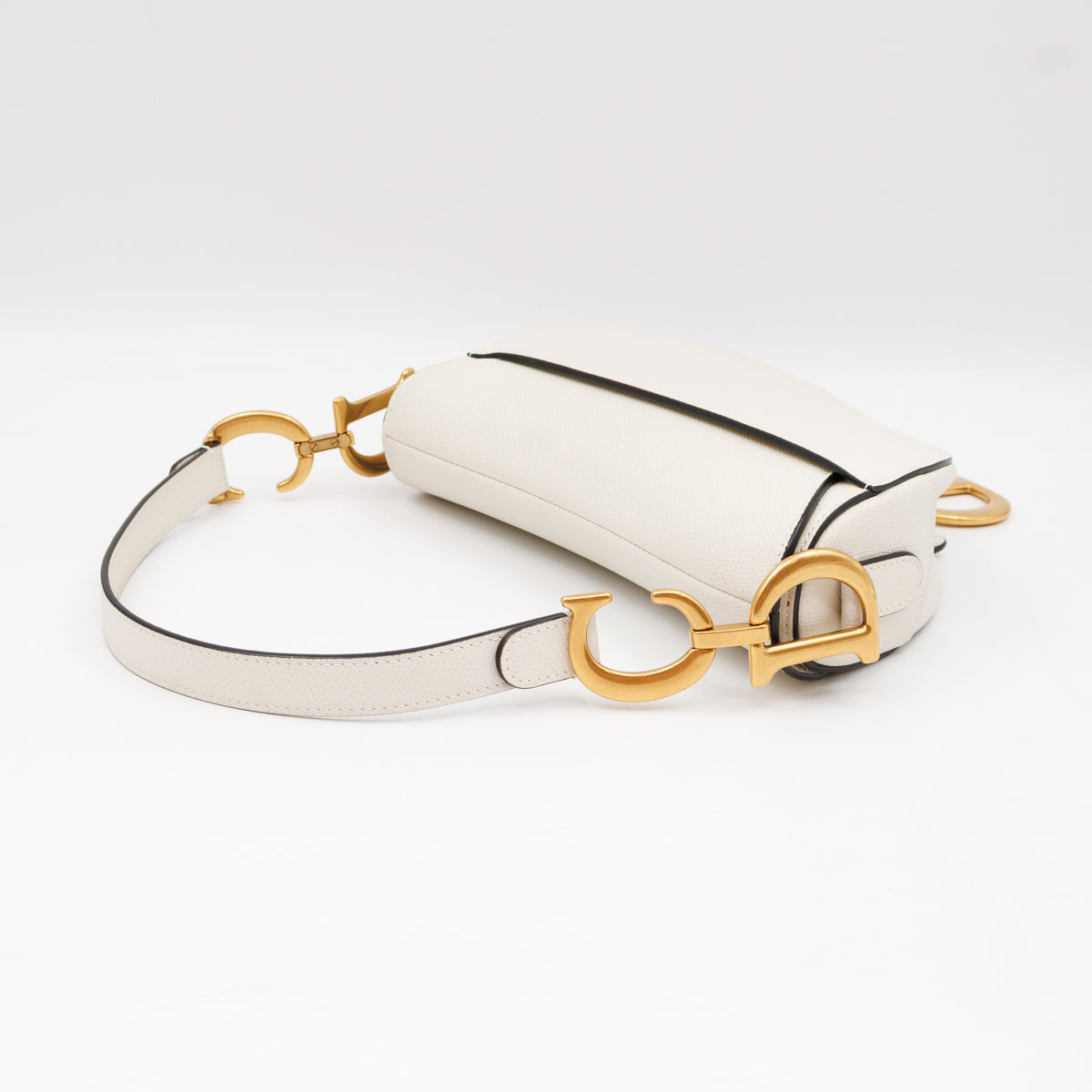 Saddle Bag Medium White Leather