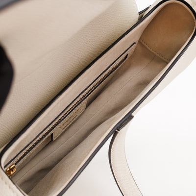 Saddle Bag Medium White Leather