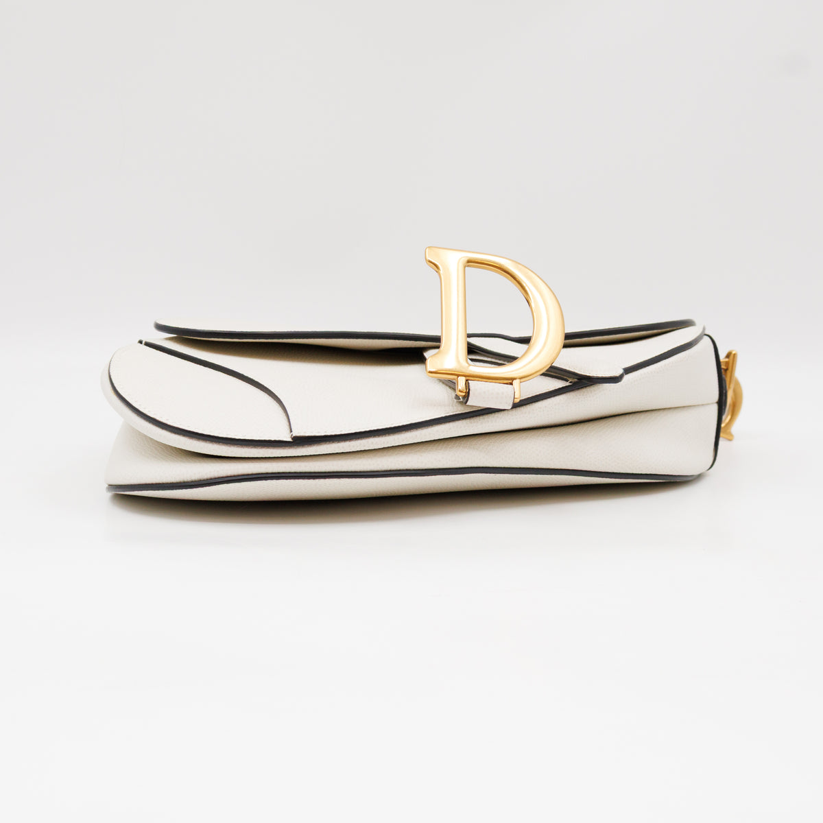 Saddle Bag Medium White Leather