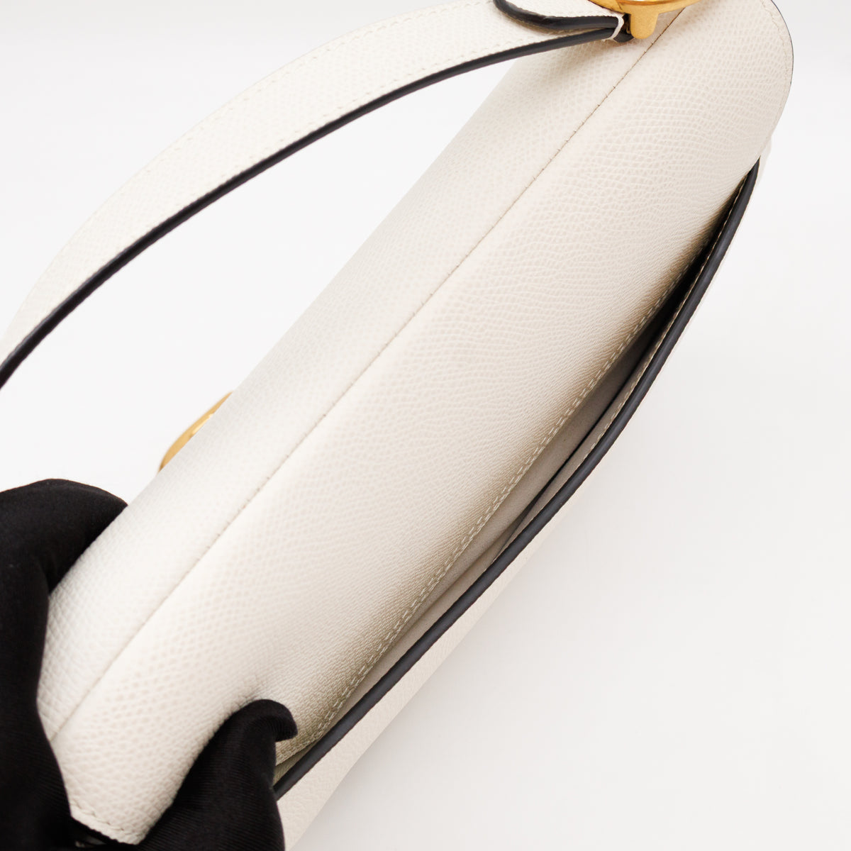 Saddle Bag Medium White Leather