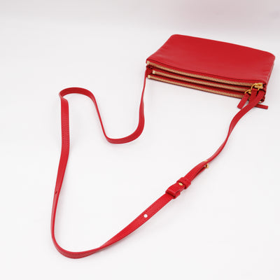 Trio Bag Red Leather
