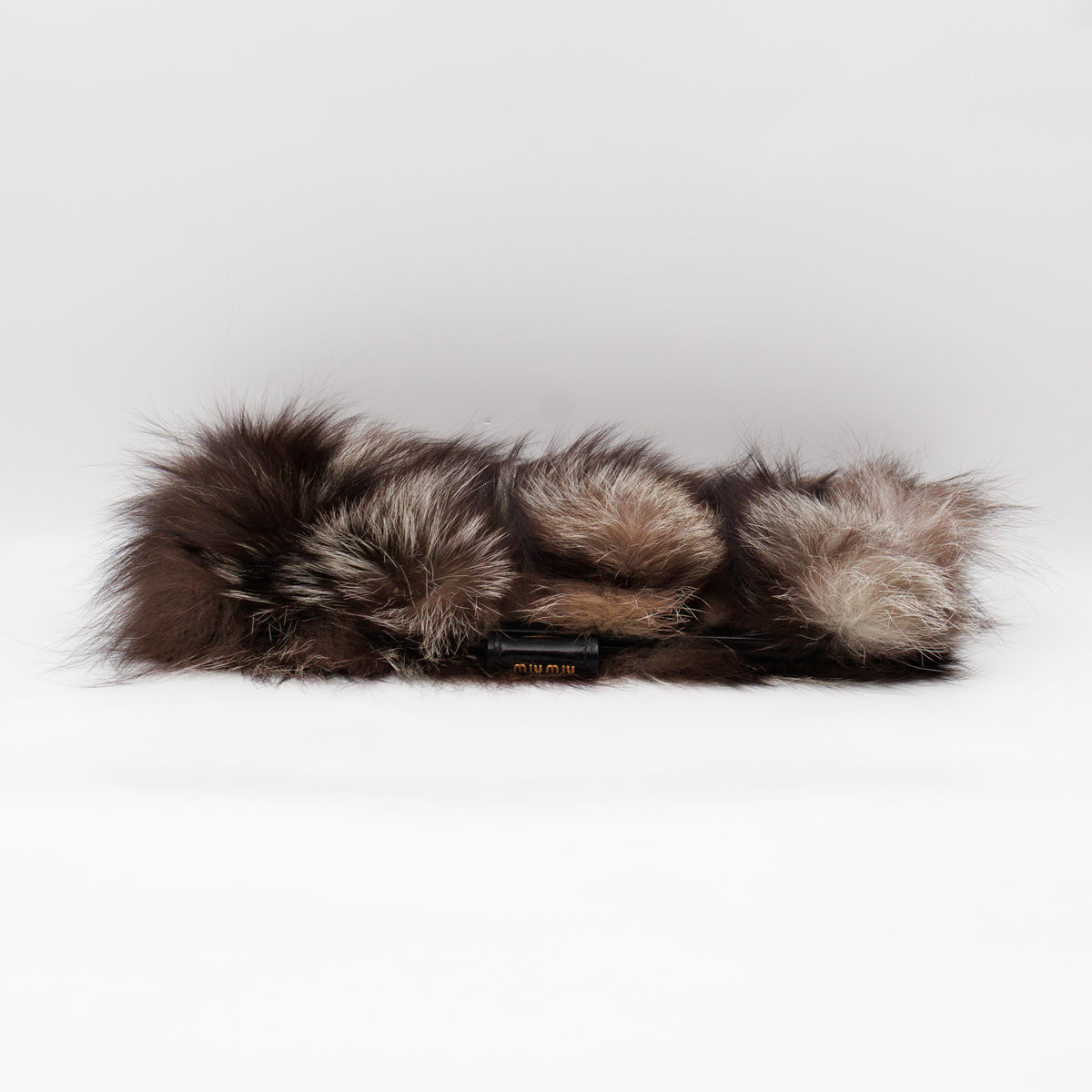 Frame Clutch Natural Fox Fur