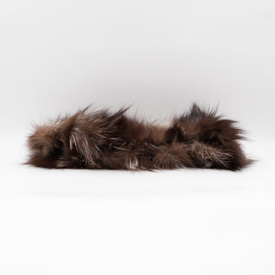Frame Clutch Natural Fox Fur