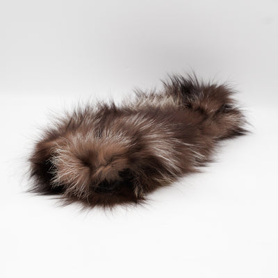 Frame Clutch Natural Fox Fur