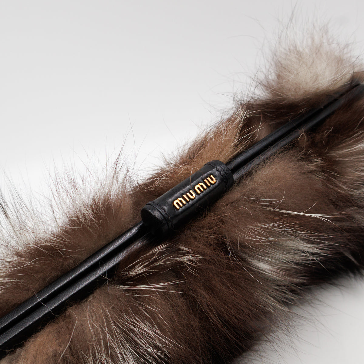 Frame Clutch Natural Fox Fur