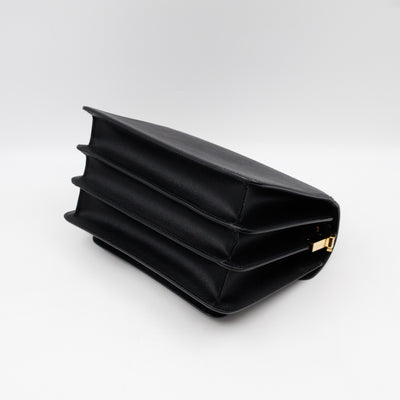 Trunk Bag Medium Black & White Leather