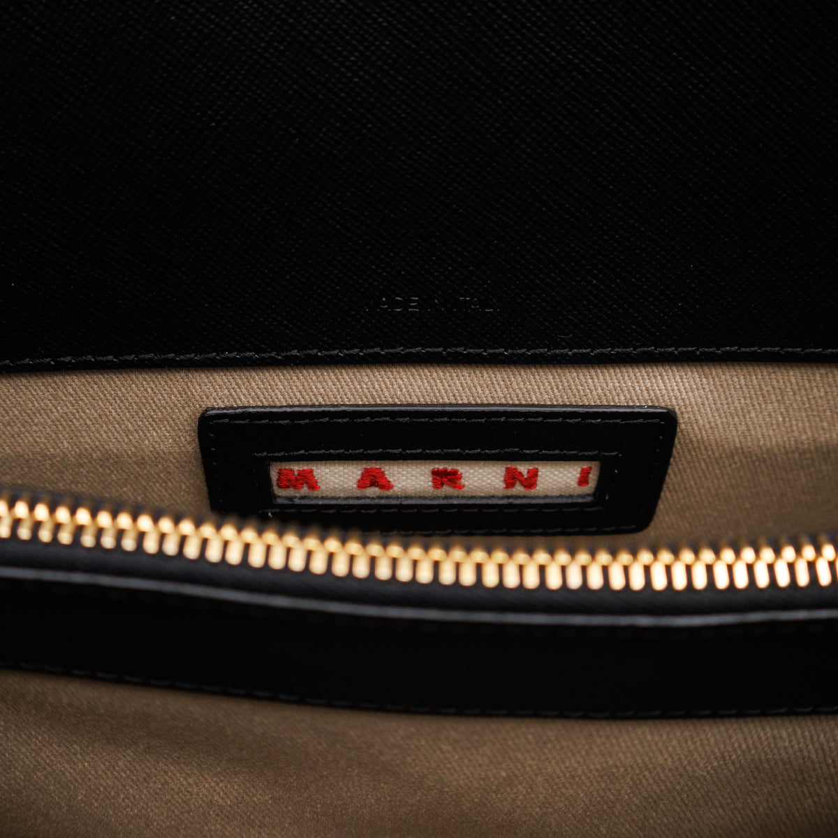 Trunk Bag Medium Black & White Leather