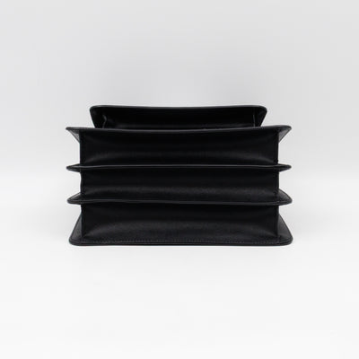 Trunk Bag Medium Black & White Leather