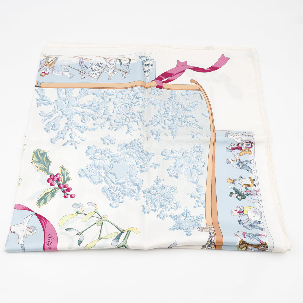 Silk Scarf 90 Neige d'Antan