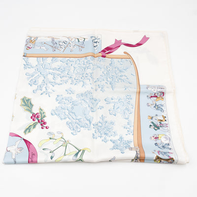 Silk Scarf 90 Neige d'Antan
