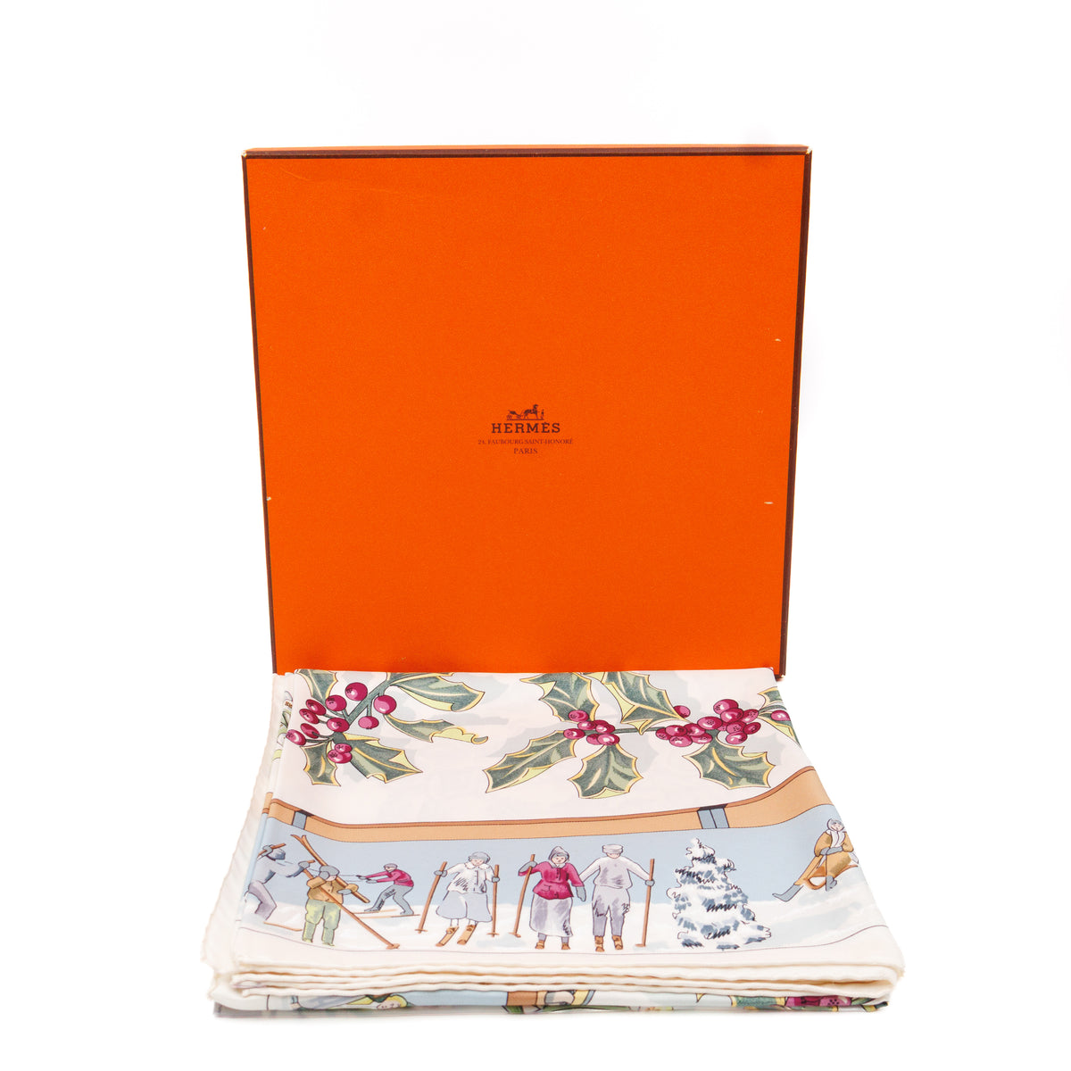 Silk Scarf 90 Neige d'Antan