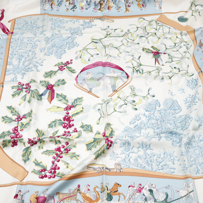 Silk Scarf 90 Neige d'Antan