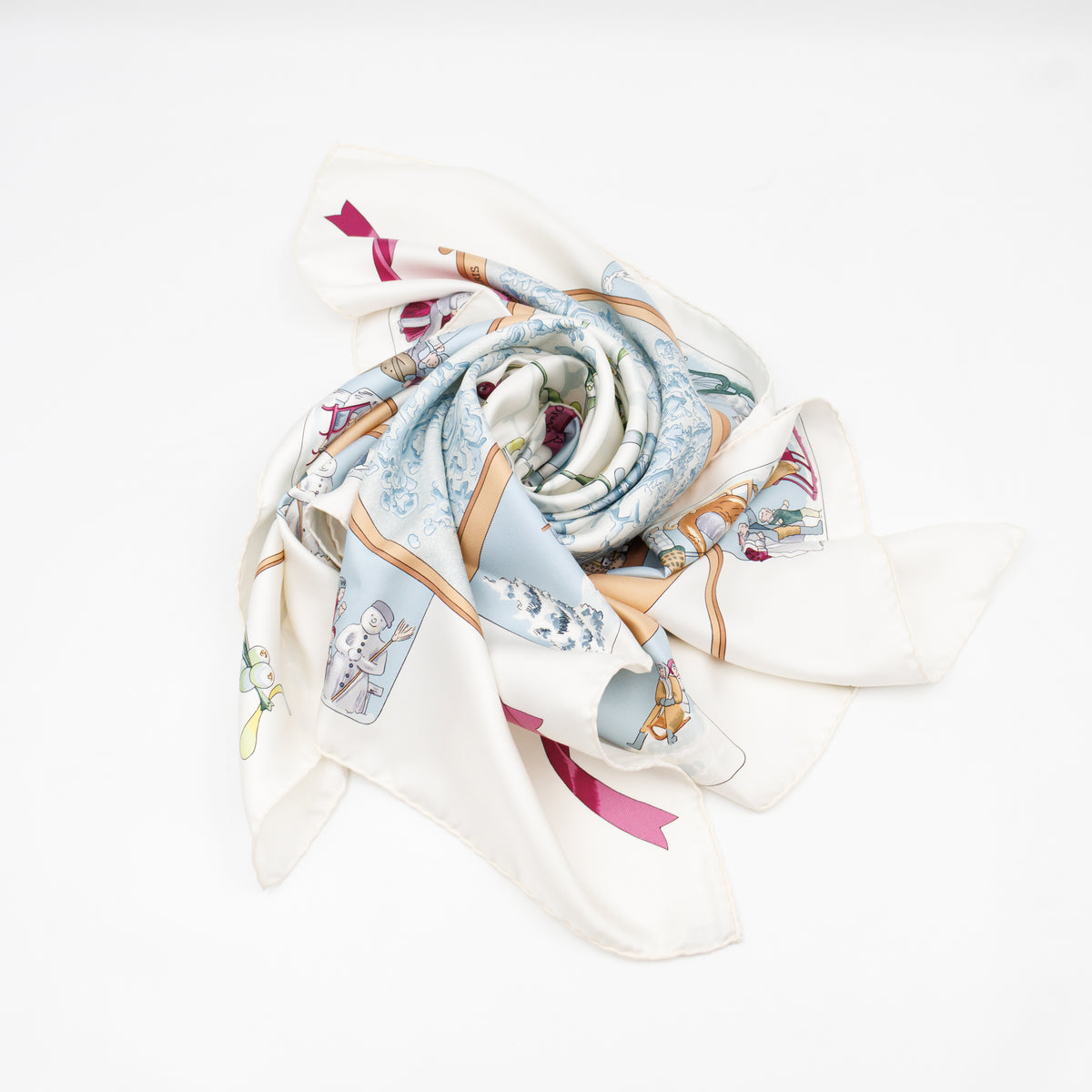 Silk Scarf 90 Neige d'Antan