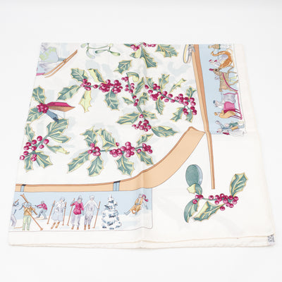 Silk Scarf 90 Neige d'Antan